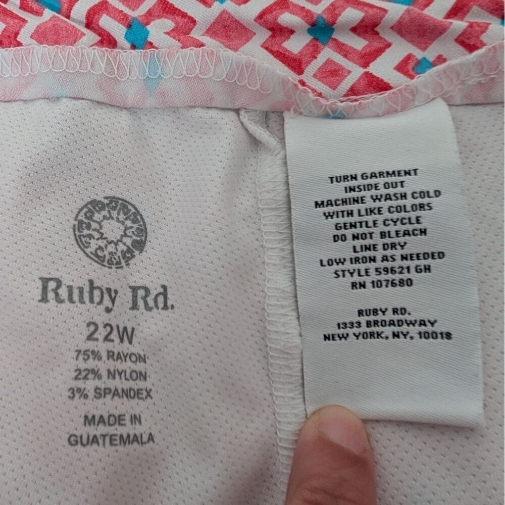 Ruby Rd Geometric Patterned Skort Womens Size 22W… - image 5